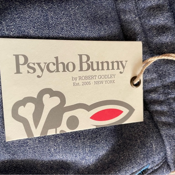 Psycho Bunny Men’s Blue Jogger Pants Size Large NWT Fleece Lined - Picture 6 of 7